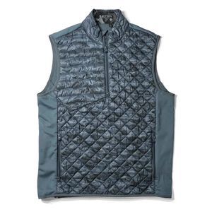 Greyson Golf Camo Scape Yukon Half Zip Hybrid Vest Mens Size Medium Cool Gray